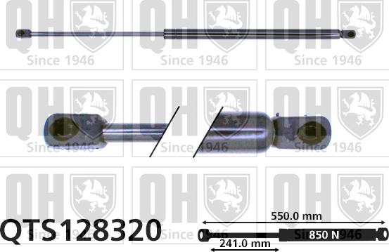 Quinton Hazell QTS128320 - Газовая пружина, упор autospares.lv