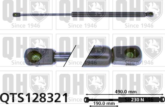 Quinton Hazell QTS128321 - Газовая пружина, упор autospares.lv