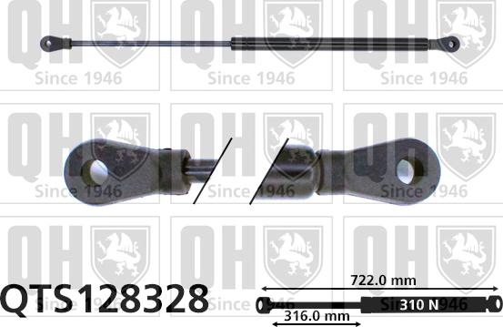 Quinton Hazell QTS128328 - Газовая пружина, капот autospares.lv