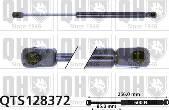 Quinton Hazell QTS128372 - Газовая пружина, упор autospares.lv