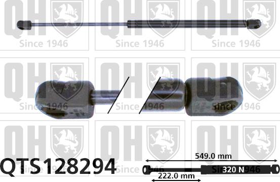 Quinton Hazell QTS128294 - Газовая пружина, упор autospares.lv