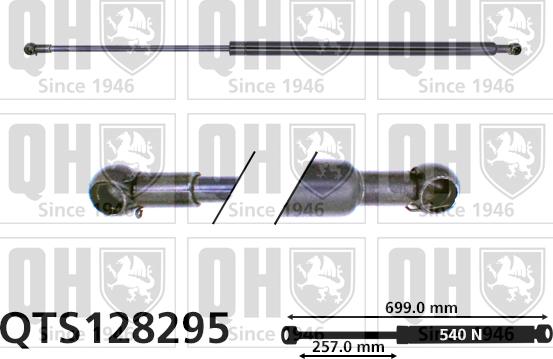 Quinton Hazell QTS128295 - Газовая пружина, упор autospares.lv