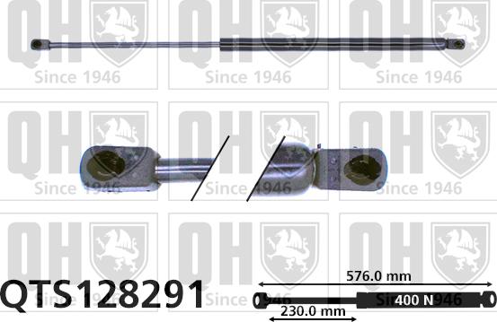 Quinton Hazell QTS128291 - Газовая пружина, упор autospares.lv