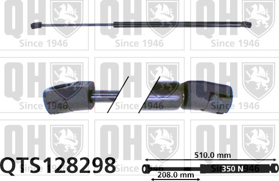 Quinton Hazell QTS128298 - Газовая пружина, упор autospares.lv