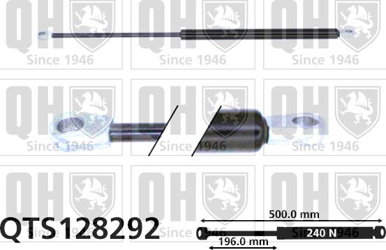 Quinton Hazell QTS128292 - Газовая пружина, упор autospares.lv