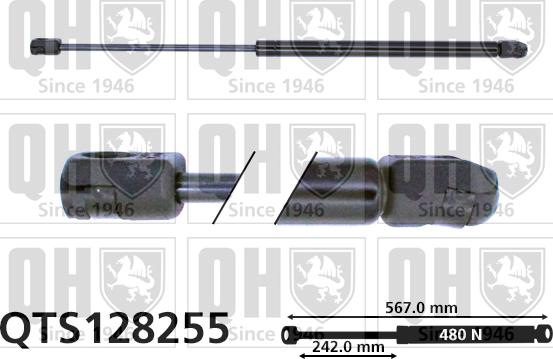 Quinton Hazell QTS128255 - Газовая пружина, упор autospares.lv