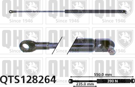 Quinton Hazell QTS128264 - Газовая пружина, упор autospares.lv