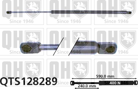 Quinton Hazell QTS128289 - Газовая пружина, упор autospares.lv