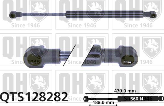 Quinton Hazell QTS128282 - Газовая пружина, упор autospares.lv