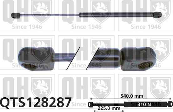 Quinton Hazell QTS128287 - Газовая пружина, упор autospares.lv