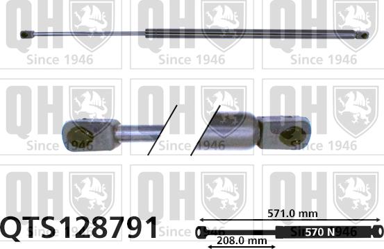 Quinton Hazell QTS128791 - Газовая пружина, упор autospares.lv