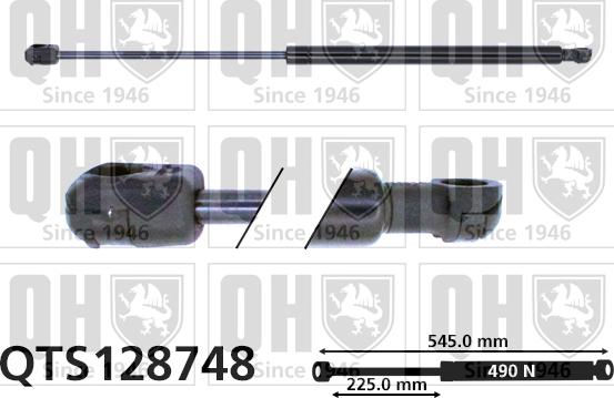 Quinton Hazell QTS128748 - Газовая пружина, упор autospares.lv