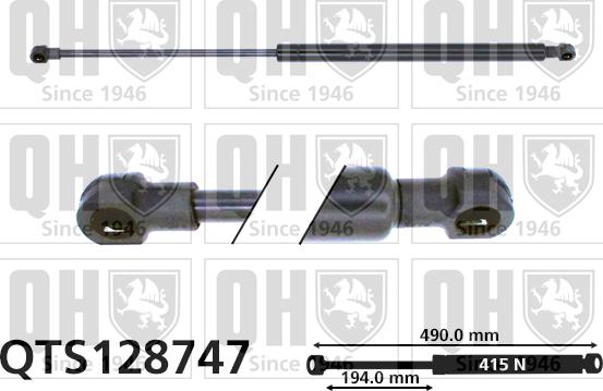 Quinton Hazell QTS128747 - Газовая пружина, капот autospares.lv