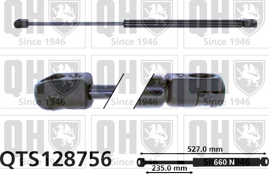 Quinton Hazell QTS128756 - Газовая пружина, упор autospares.lv