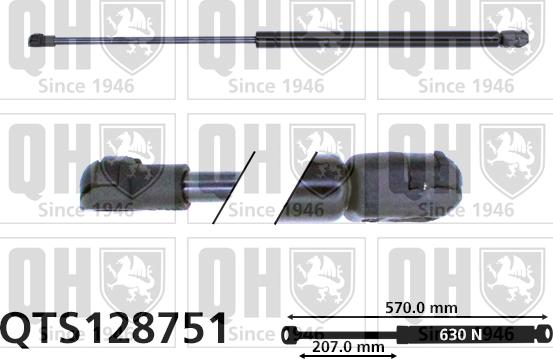 Quinton Hazell QTS128751 - Газовая пружина, упор autospares.lv