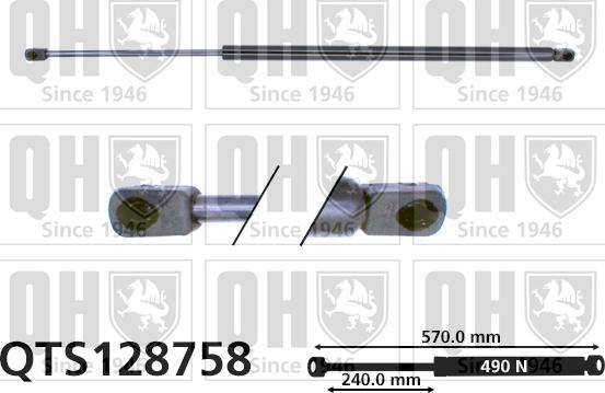 Quinton Hazell QTS128758 - Газовая пружина, упор autospares.lv