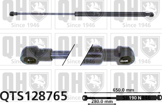 Quinton Hazell QTS128765 - Газовая пружина, капот autospares.lv