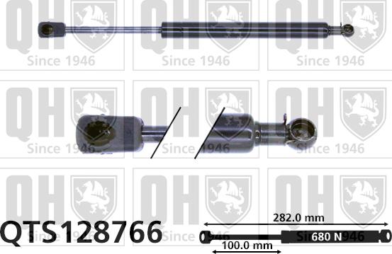 Quinton Hazell QTS128766 - Газовая пружина, упор autospares.lv