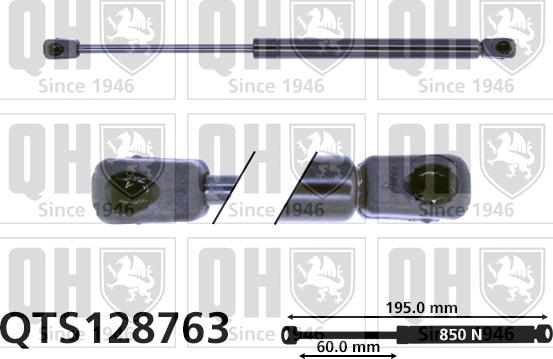 Quinton Hazell QTS128763 - Газовая пружина, капот autospares.lv