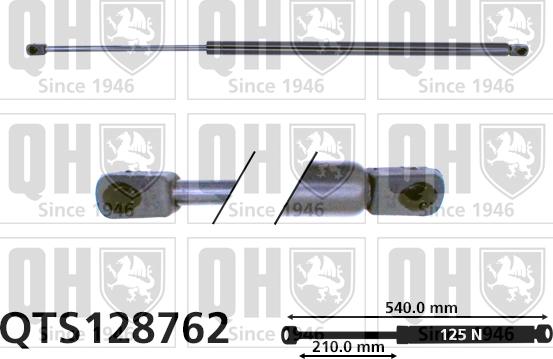 Quinton Hazell QTS128762 - Газовая пружина, капот autospares.lv