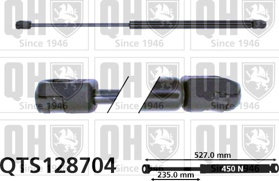 Quinton Hazell QTS128704 - Газовая пружина, упор autospares.lv