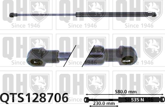 Quinton Hazell QTS128706 - Газовая пружина, упор autospares.lv