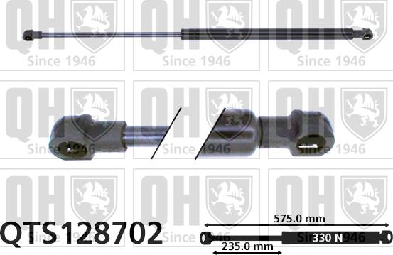 Quinton Hazell QTS128702 - Газовая пружина, капот autospares.lv