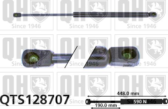 Quinton Hazell QTS128707 - Газовая пружина, упор autospares.lv