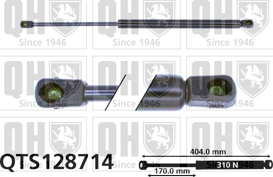 Quinton Hazell QTS128714 - Газовая пружина, упор autospares.lv