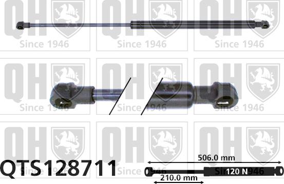 Quinton Hazell QTS128711 - Газовая пружина, капот autospares.lv