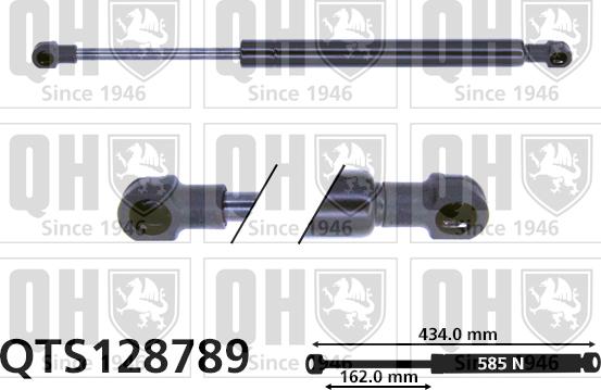 Quinton Hazell QTS128789 - Газовая пружина, упор autospares.lv