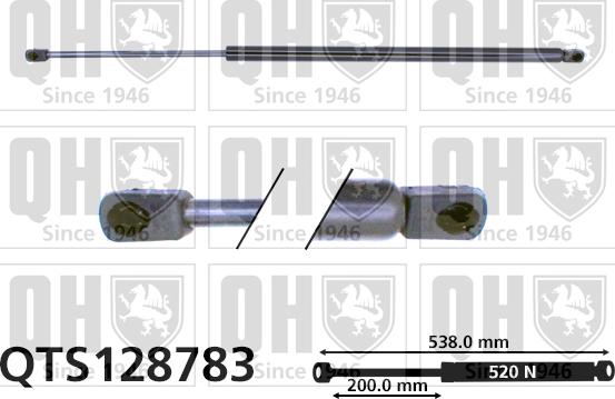 Quinton Hazell QTS128783 - Газовая пружина, упор autospares.lv