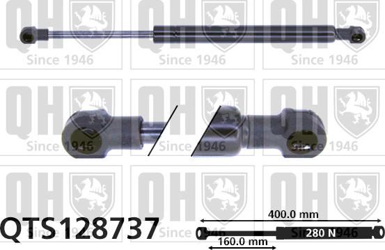 Quinton Hazell QTS128737 - Газовая пружина, капот autospares.lv