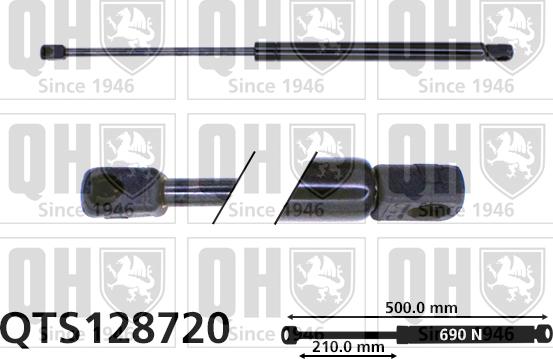 Quinton Hazell QTS128720 - Газовая пружина, упор autospares.lv