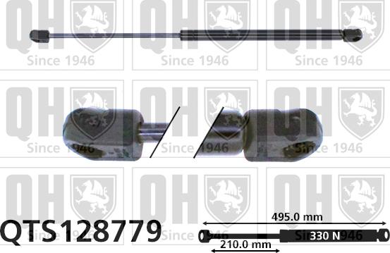 Quinton Hazell QTS128779 - Газовая пружина, упор autospares.lv