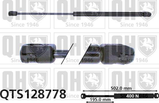 Quinton Hazell QTS128778 - Газовая пружина, упор autospares.lv