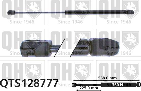 Quinton Hazell QTS128777 - Газовая пружина, упор autospares.lv