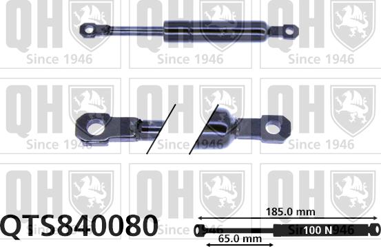 Quinton Hazell QTS840080 - Газовая пружина, раздвижной стол autospares.lv