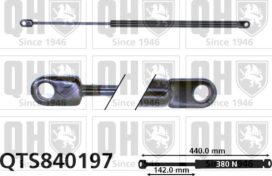 Quinton Hazell QTS840197 - Газовая пружина, капот autospares.lv