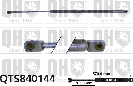 Quinton Hazell QTS840144 - Газовая пружина, упор autospares.lv