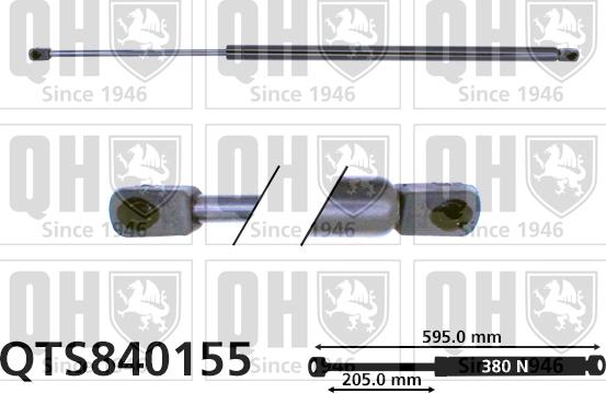 Quinton Hazell QTS840155 - Газовая пружина, упор autospares.lv