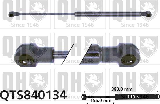 Quinton Hazell QTS840134 - Газовая пружина, упор autospares.lv