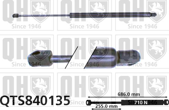 Quinton Hazell QTS840135 - Газовая пружина, упор autospares.lv