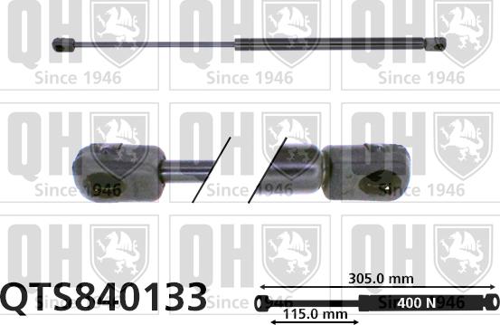 Quinton Hazell QTS840133 - Газовая пружина, упор autospares.lv