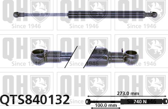 Quinton Hazell QTS840132 - Газовая пружина, упор autospares.lv