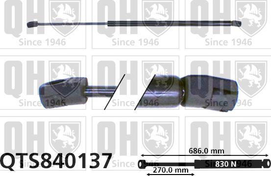 Quinton Hazell QTS840137 - Газовая пружина, упор autospares.lv