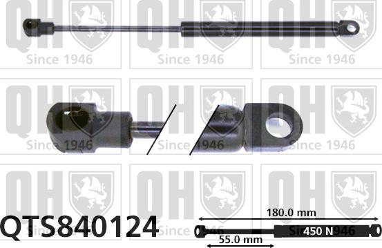 Quinton Hazell QTS840124 - Газовая пружина, упор autospares.lv