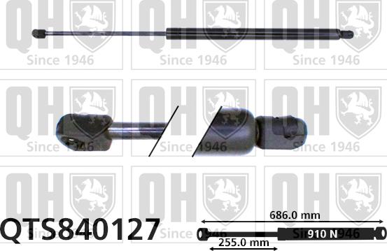 Quinton Hazell QTS840127 - Газовая пружина, упор autospares.lv