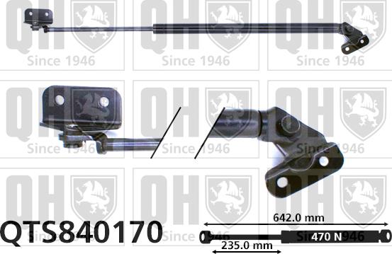 Quinton Hazell QTS840170 - Газовая пружина, упор autospares.lv