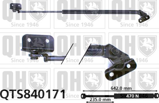 Quinton Hazell QTS840171 - Газовая пружина, упор autospares.lv